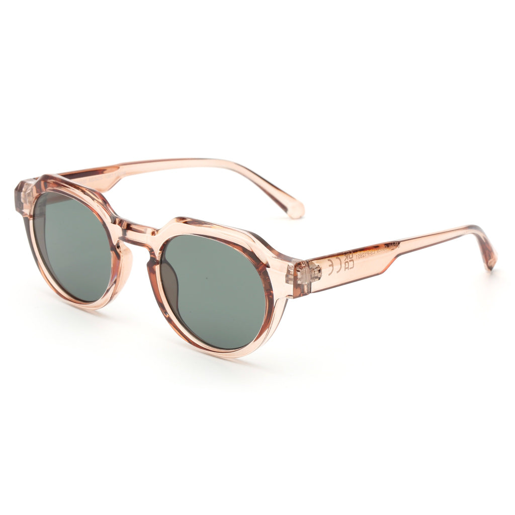 MOHITI LS-P12851 Transparent Peach sunglasses — angled view