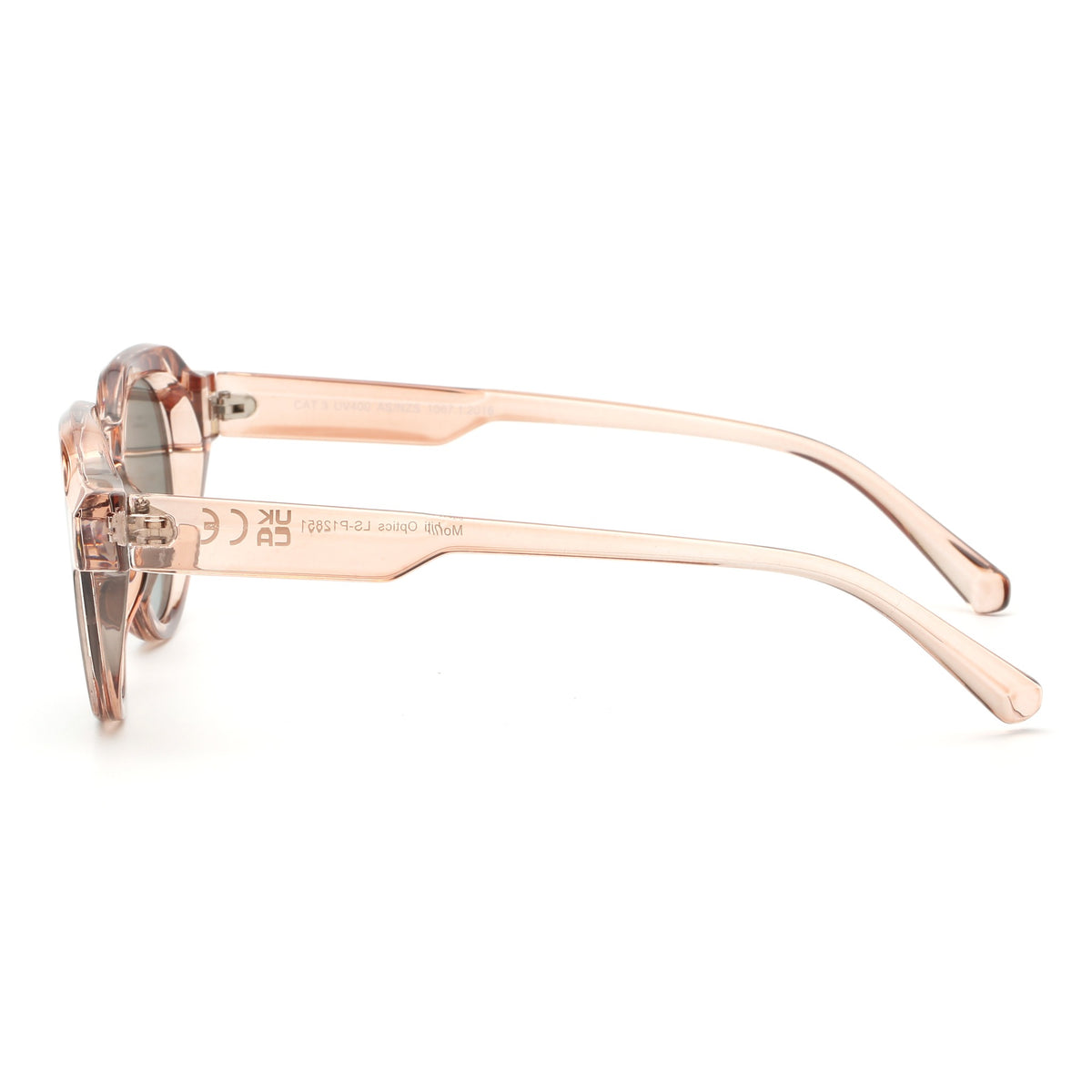 MOHITI LS-P12851 Transparent Peach sunglasses — side view